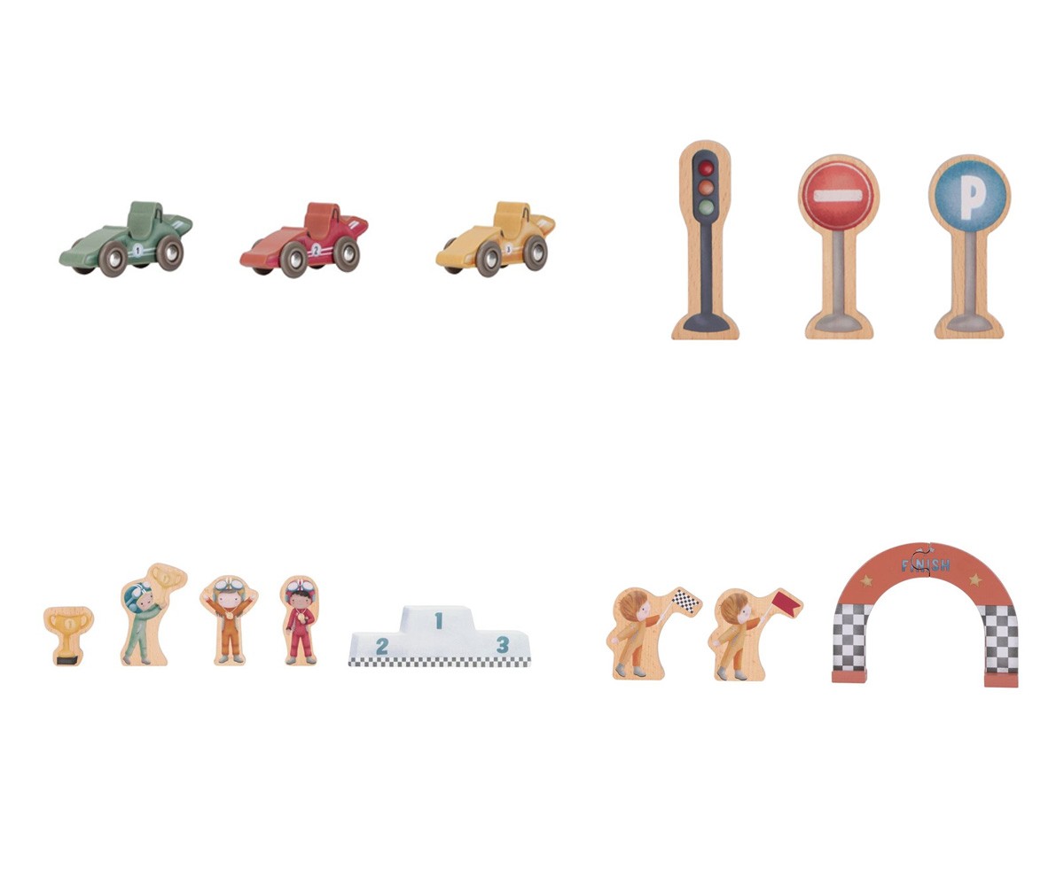 Caja con circuito y pista de carreras