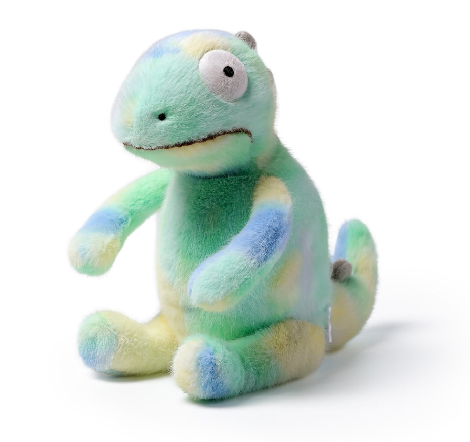 Peluche térmico con bolsa aromática - Camaleón Neon