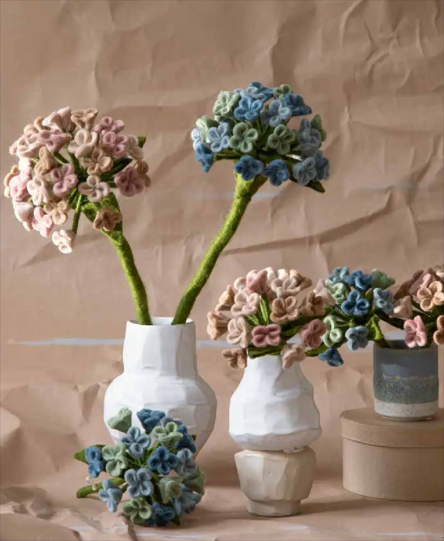 Flor - Hortensia - Azul empolvado