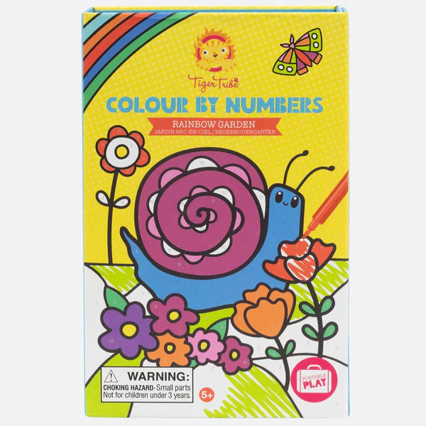 Colorea por números - El jardín del arcoíris