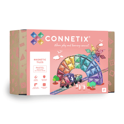 Connetix Bloques magnéticos - Pastel - Mega pack 202 piezas