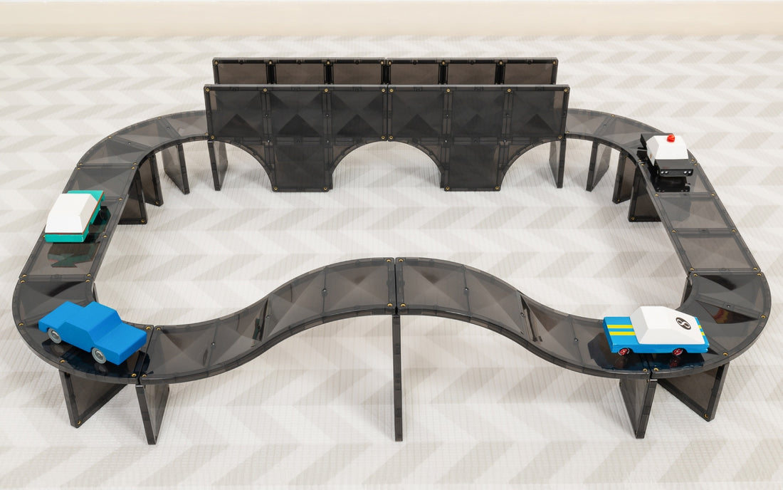 Connetix Bloques magnéticos - Rampas e Intersecciones - 16 pcs (EXTENSIÓN)