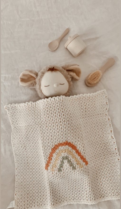 Mantita Arcoíris crochet (para muñecas)