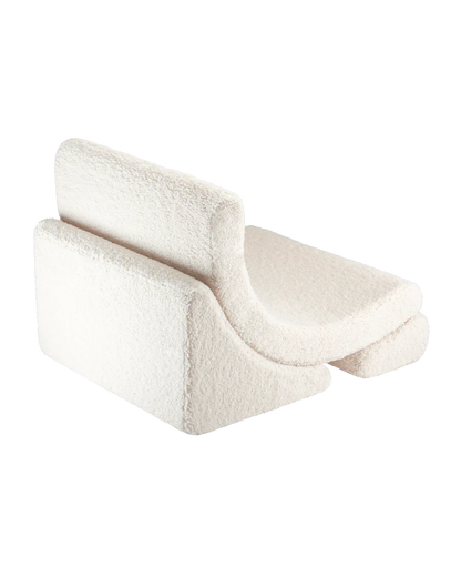 Moon chair - Teddy - Cream white
