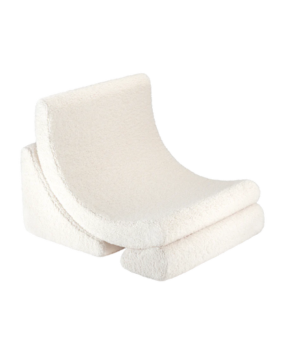 Moon chair - Teddy - Cream white