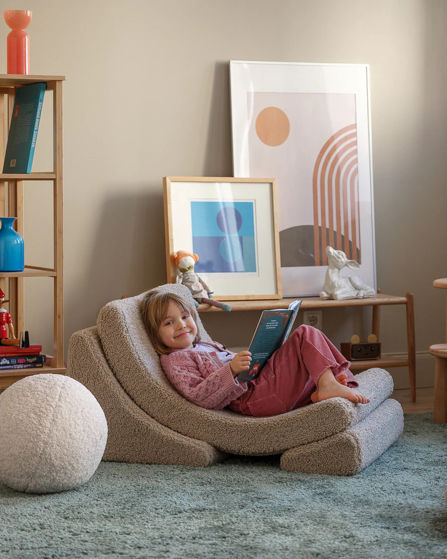 Moon chair - Teddy - Biscuit