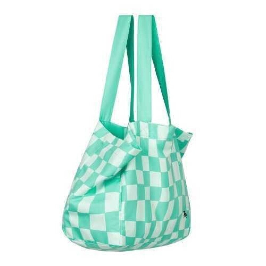 Bolsa de playa - Cuadros Verdes
