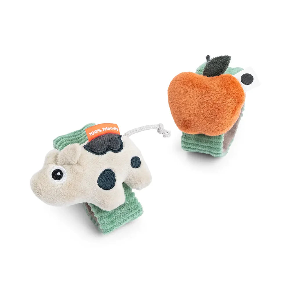 Brazalete sonajero - Vaca y Manzana