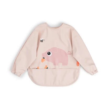 Babero con mangas - Cerdito rosa