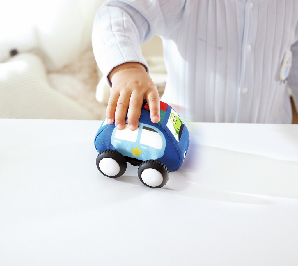 Set 4 coches de peluche