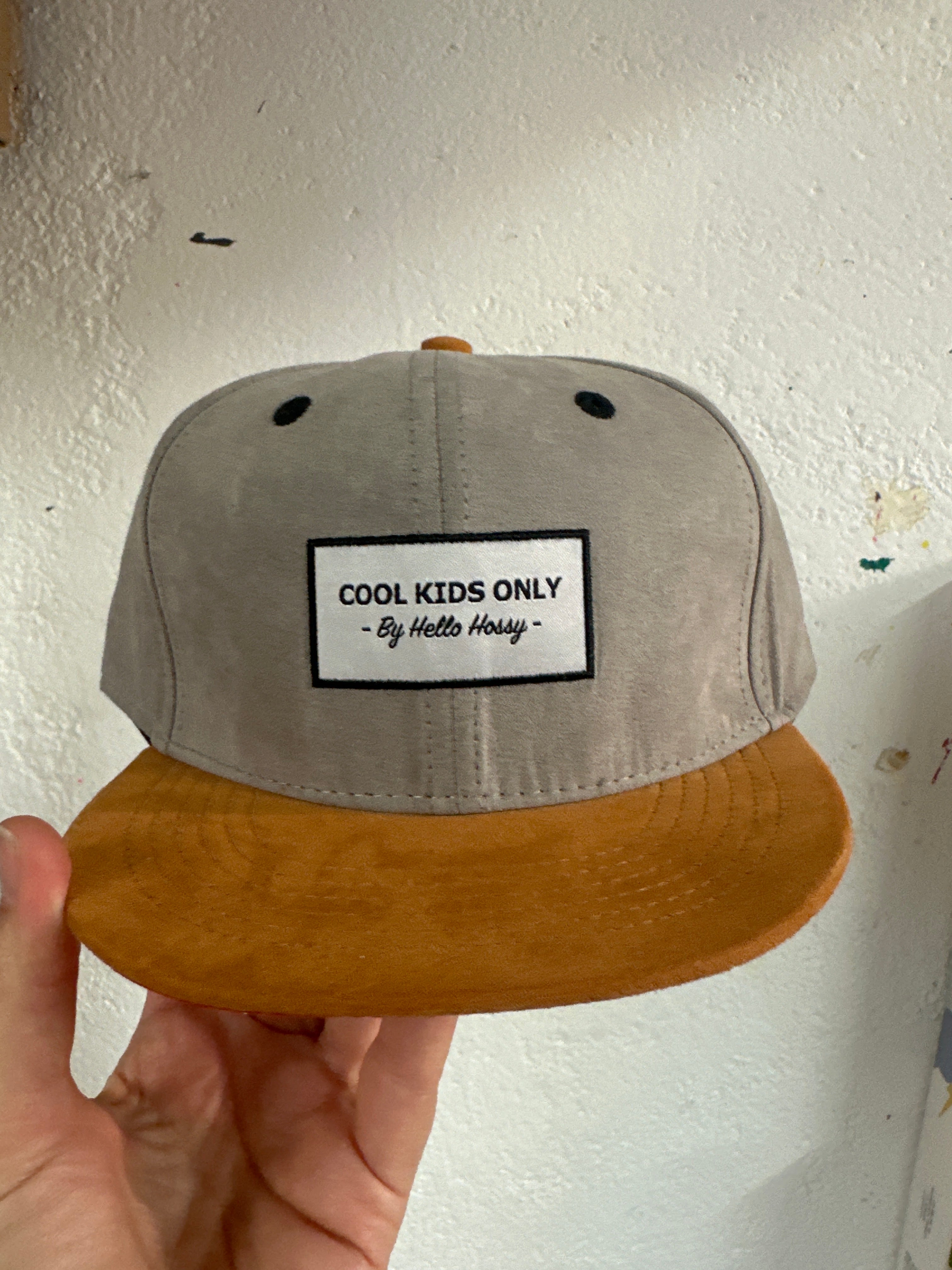 Gorra COOL KIDS ONLY - Algodón - gris y marrón