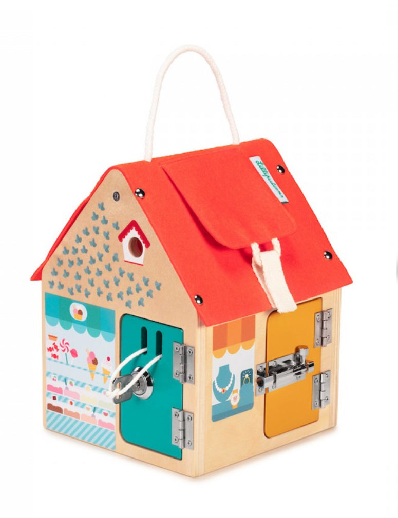 Casa de aprendizaje con cerraduras