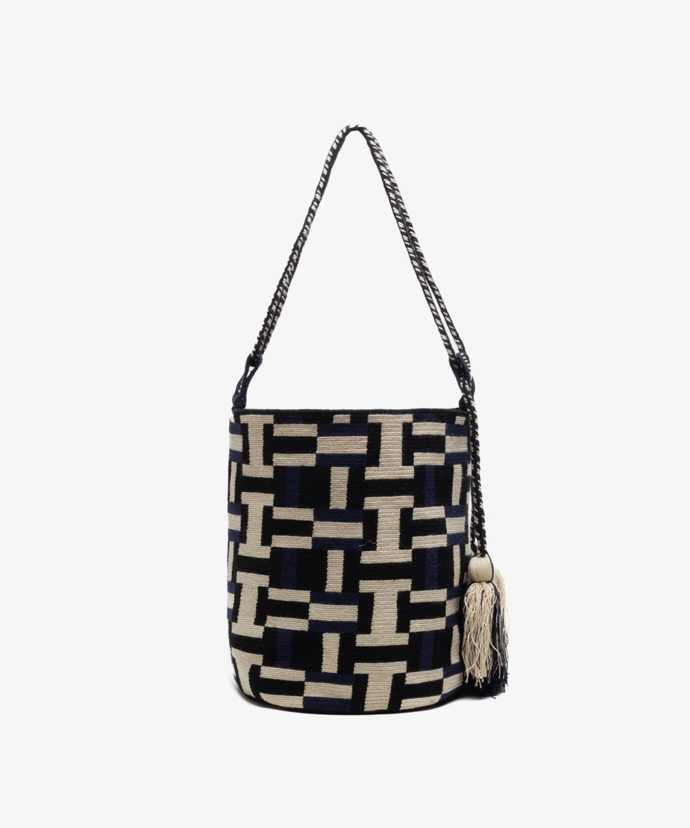 Bolso Melbourne - Negro, Marino y Beige