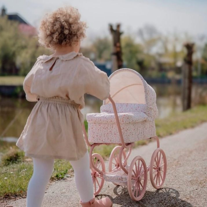Cochecito para Muñecas - capazo flores