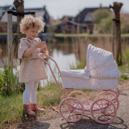 Cochecito para Muñecas - capazo flores