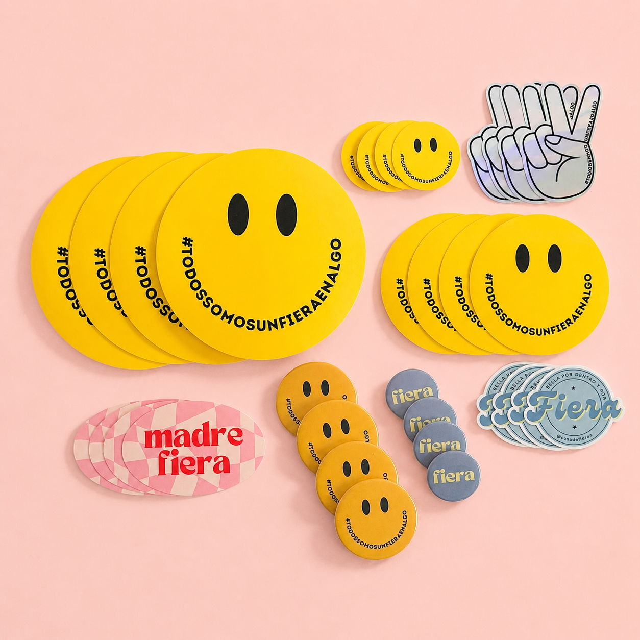 ¡Fieralízate! - Pack pegatinas y chapas