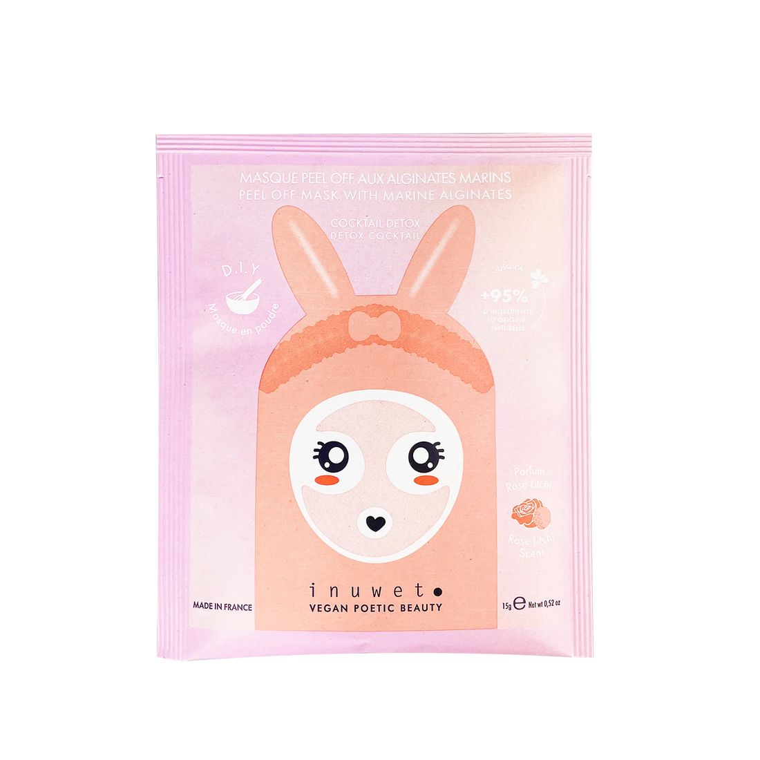 Mascarilla facial Peel-off - Lichi rosa