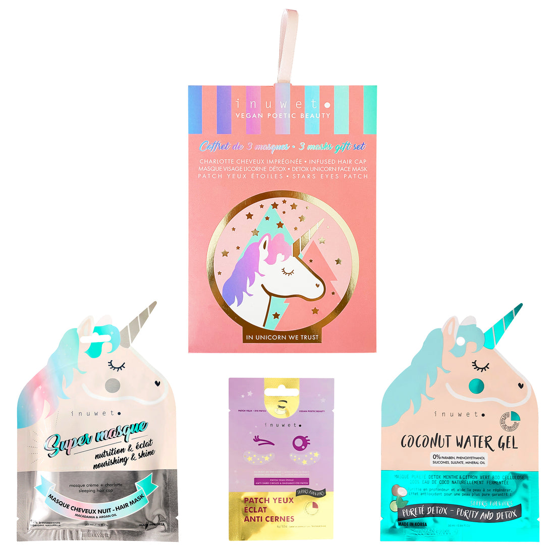 Pack Unicornio regalo - 3 mascarillas