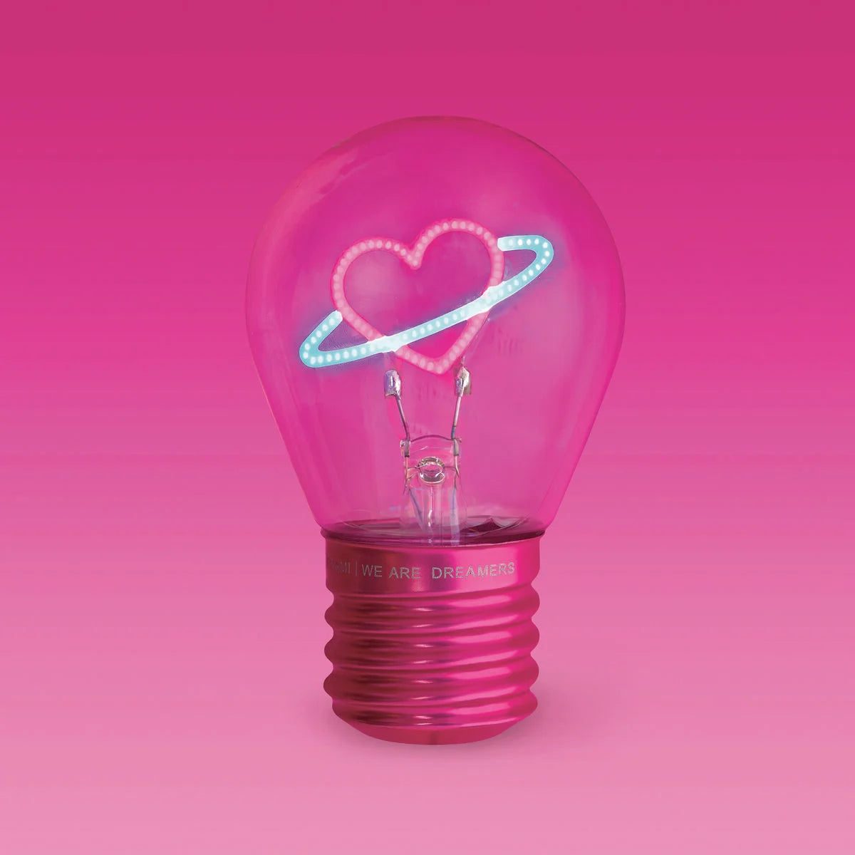 Lámpara de mesa con forma de bombilla - Edición San Valentín