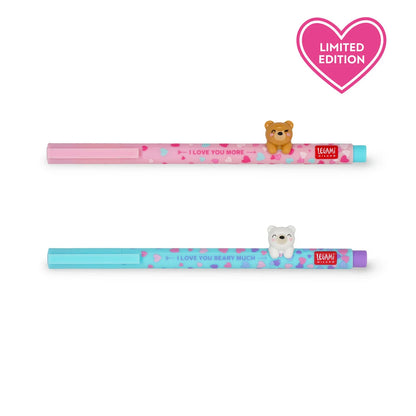 Bolígrafos de gel - Oso amoroso (set de 2)