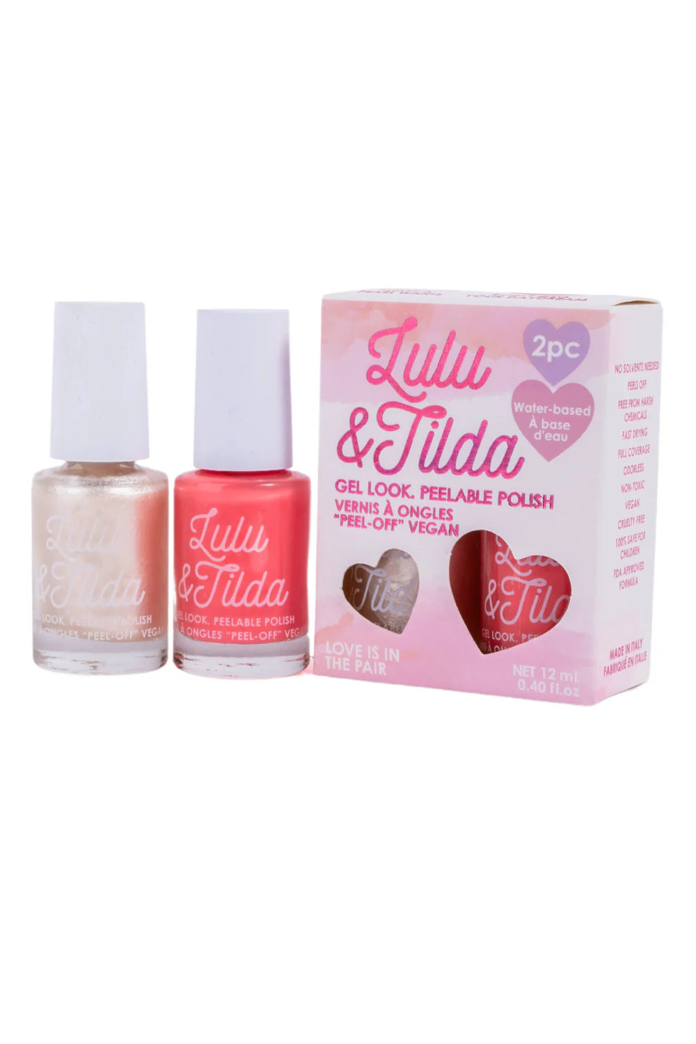 Pintauñas al agua - Retirada Peel off  (set de 2 uds)