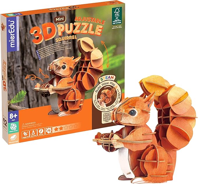 Mini Puzzle 3D - Ardilla