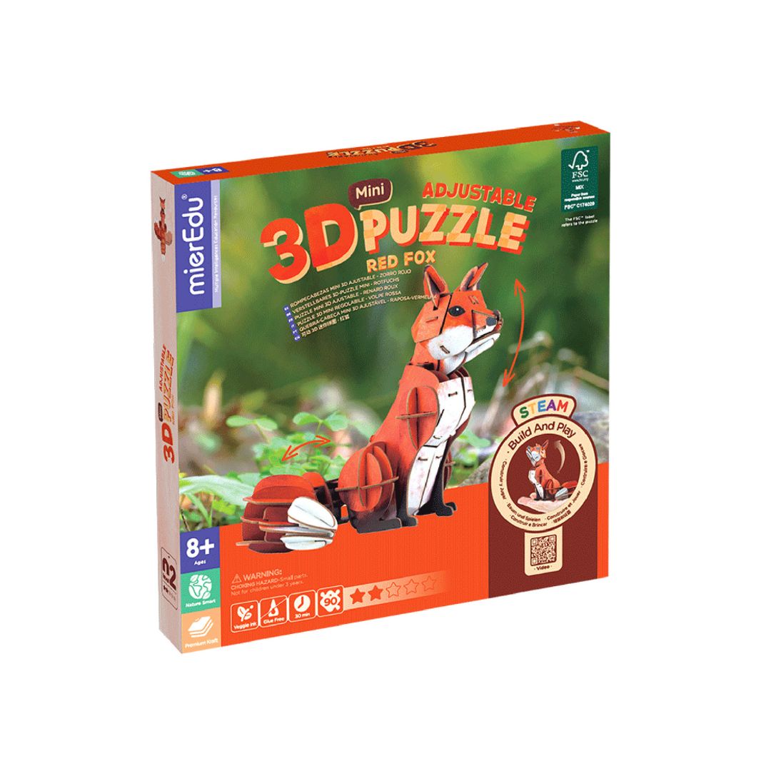 Mini Puzzle 3D - Zorro rojo