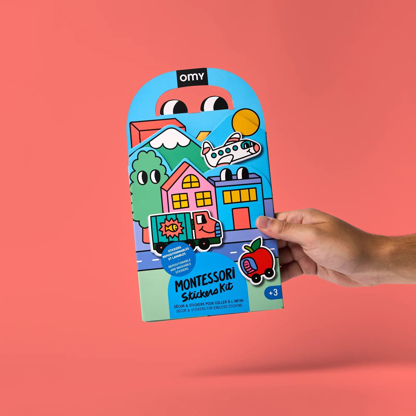 Kit Montessori de Pegatinas reutilizables - Transportes Vroom Vroom