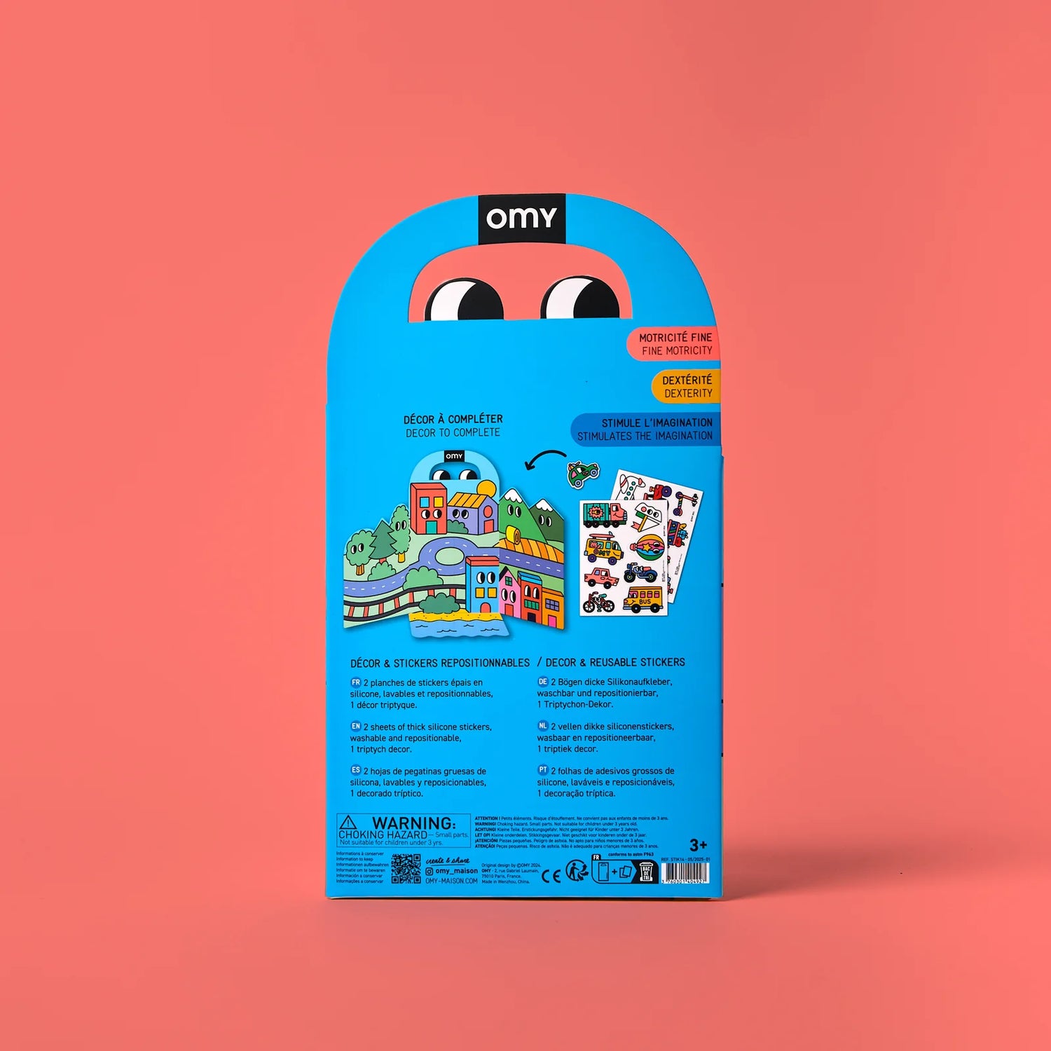 Kit Montessori de Pegatinas reutilizables - Transportes Vroom Vroom