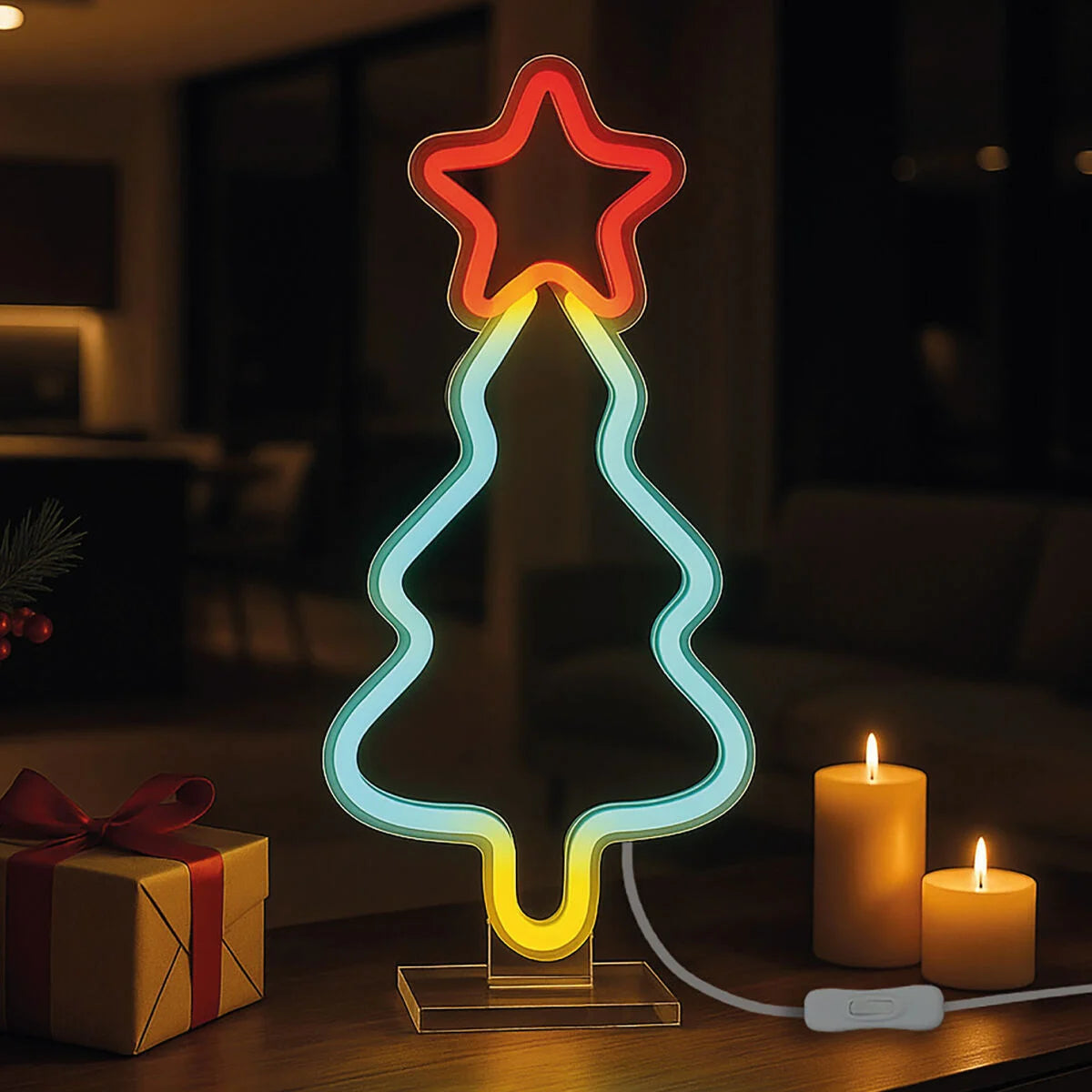 Señal luminosa Led Efecto neón - Navidad
