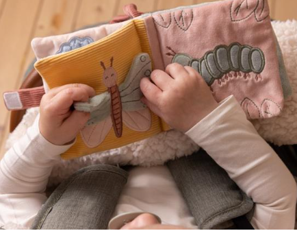 Libro blando de actividades con Anilla - Pájaro rosa