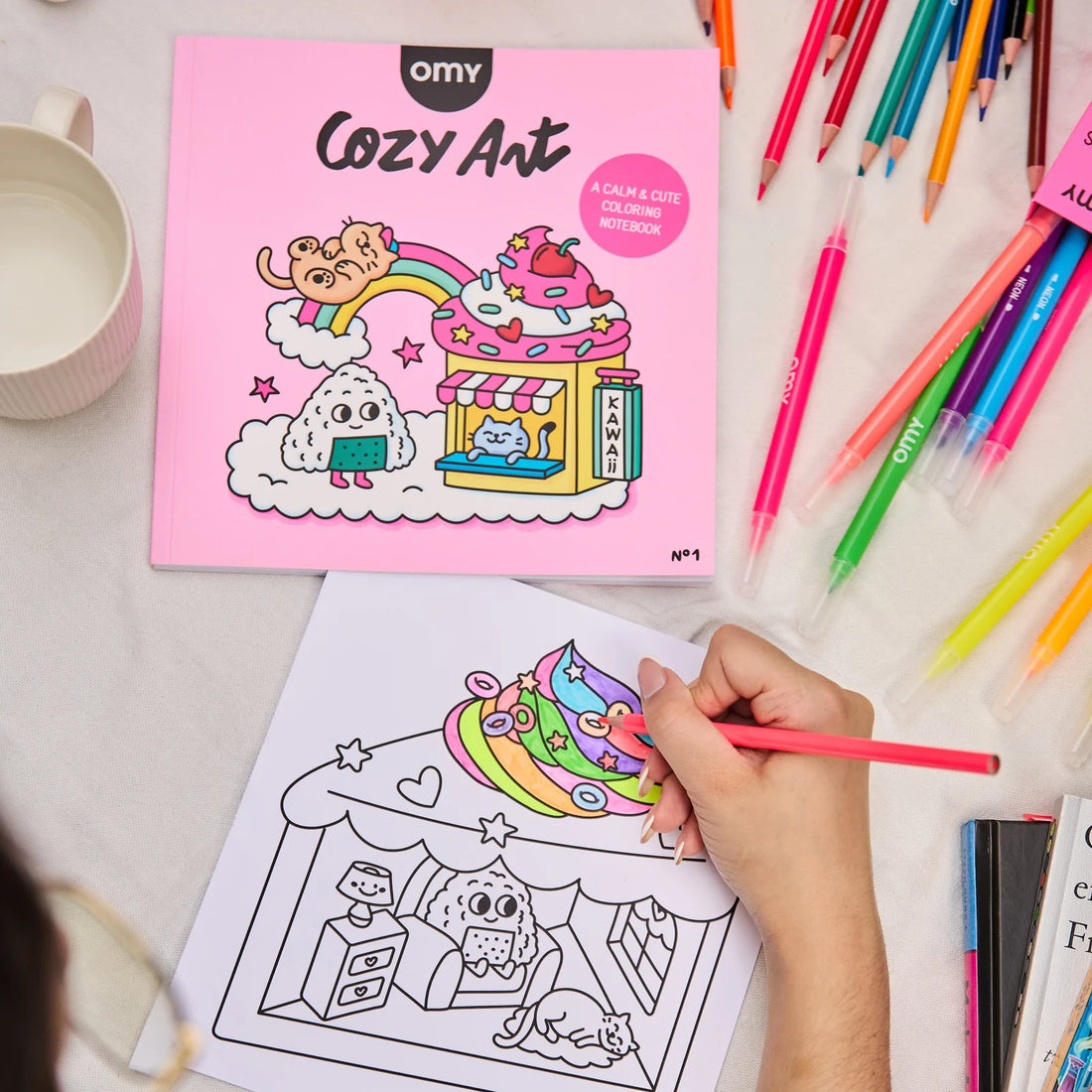 Libro para colorear - Cozy Art - Kawaii