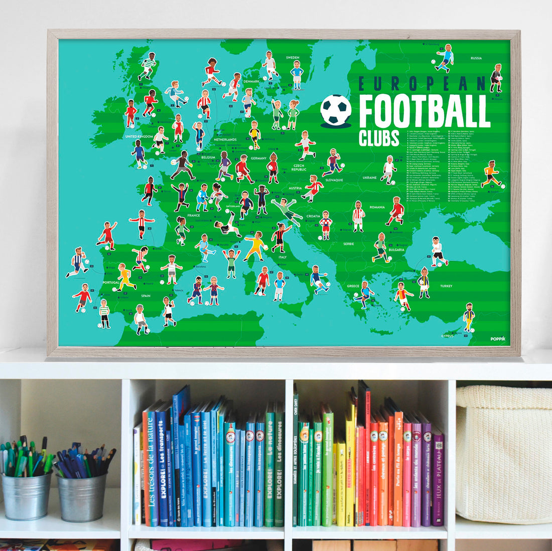 Poster XXL + 62 pegatinas -  Fútbol
