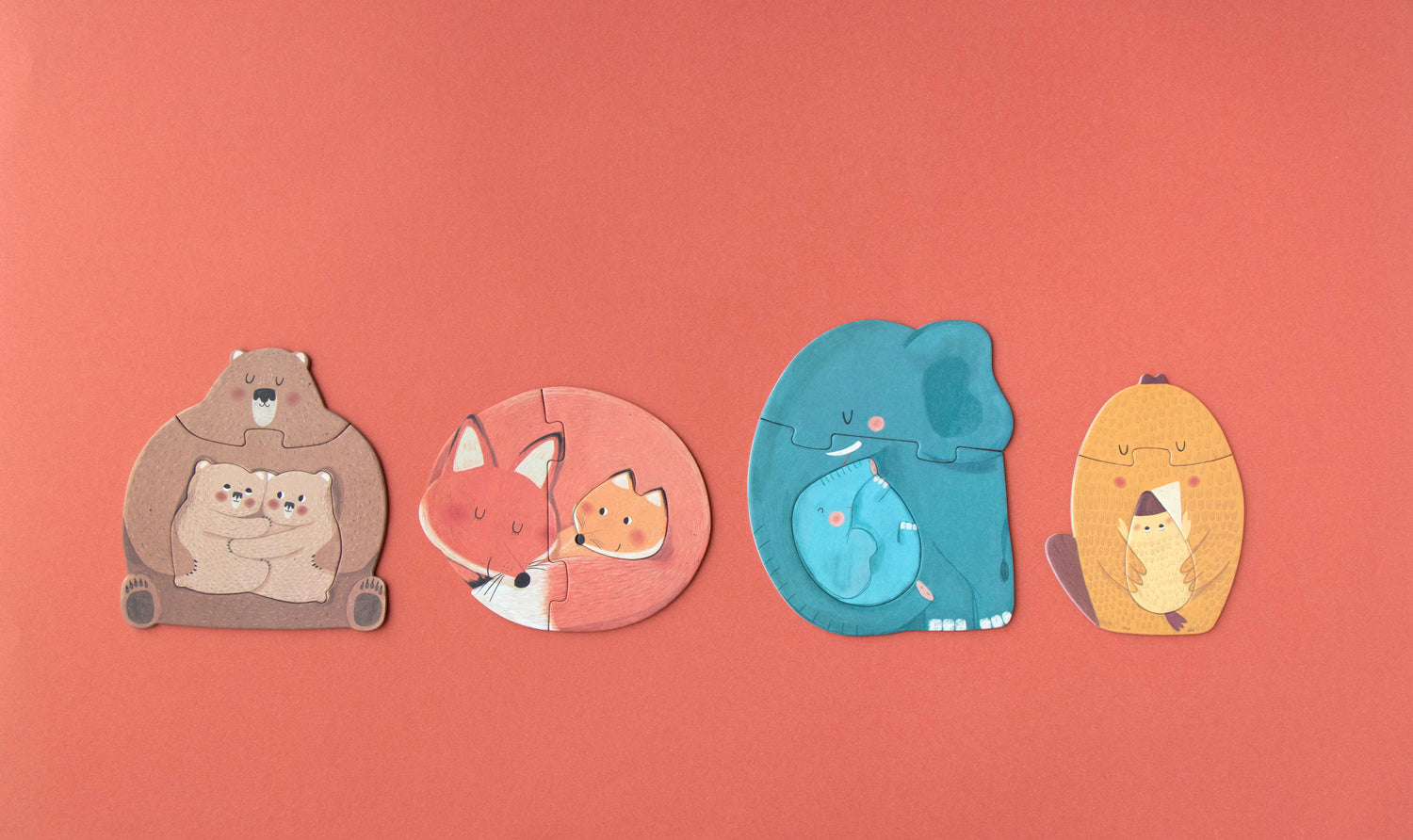 Puzzle con bolsa de tela - Mamá