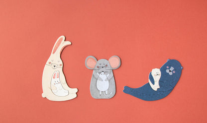 Puzzle con bolsa de tela - Mamá