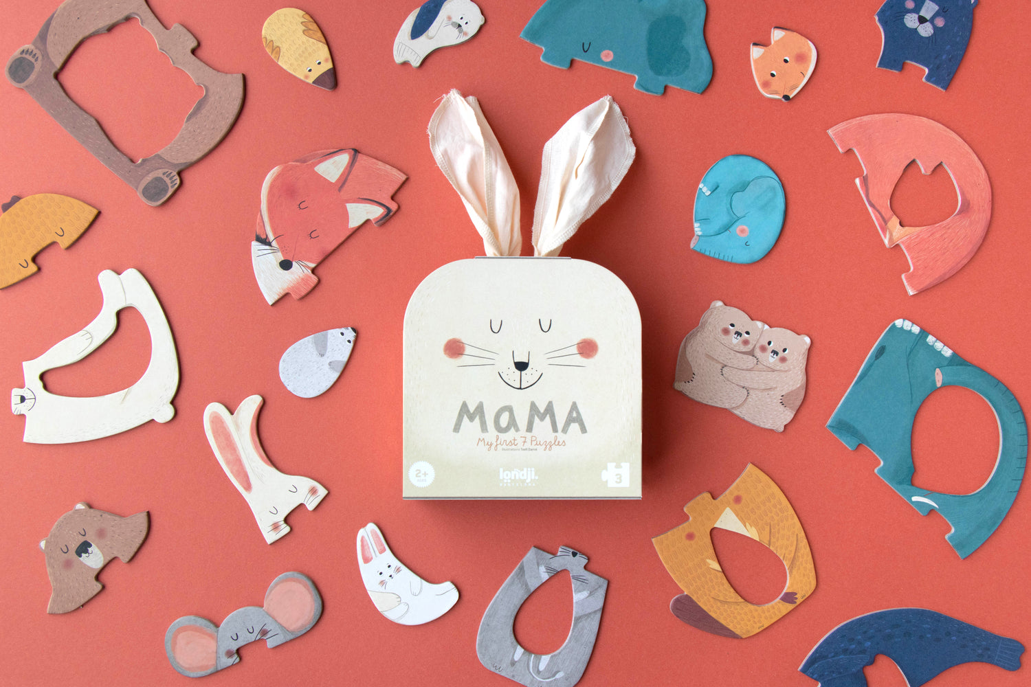 Puzzle con bolsa de tela - Mamá