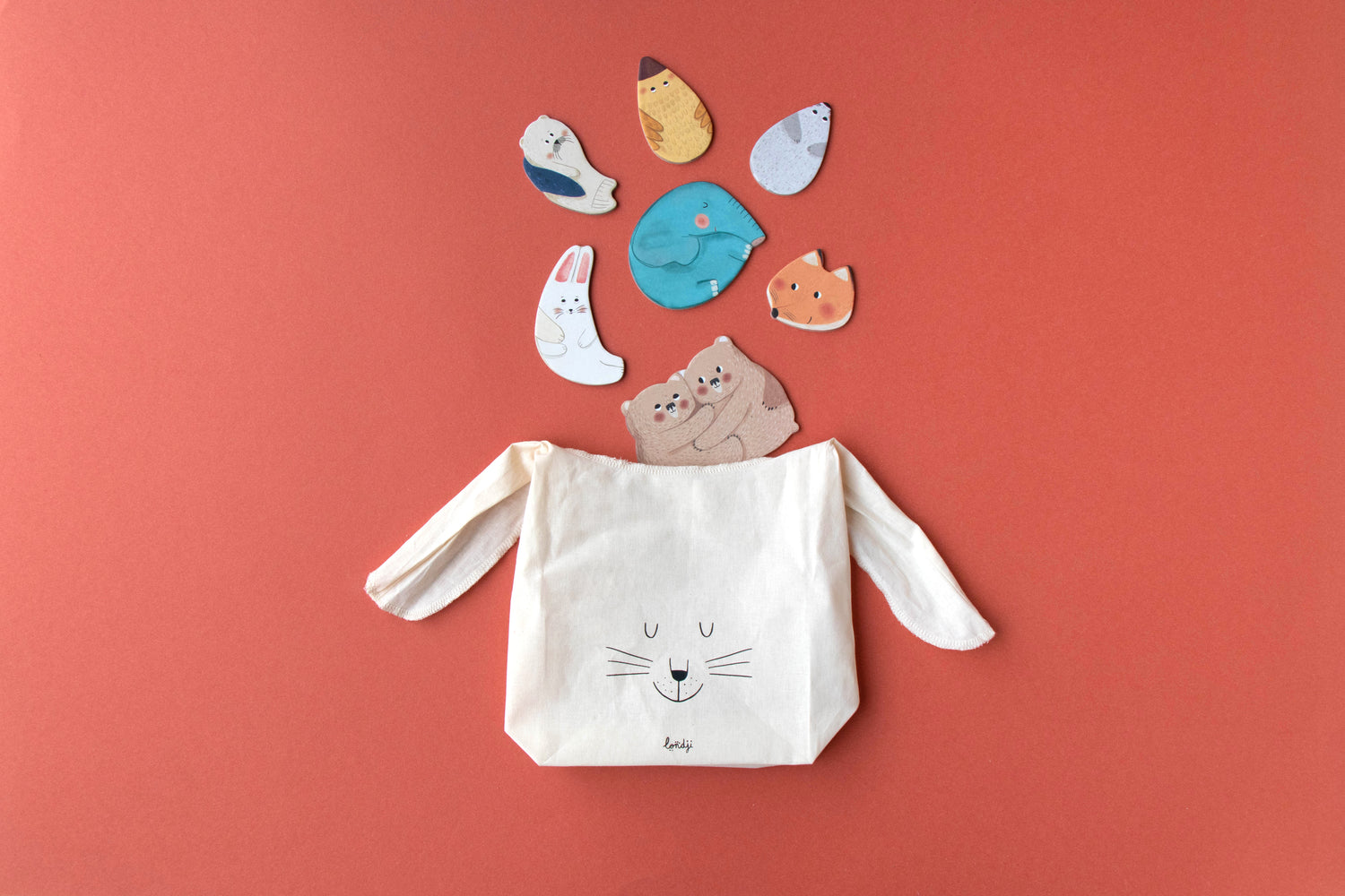 Puzzle con bolsa de tela - Mamá