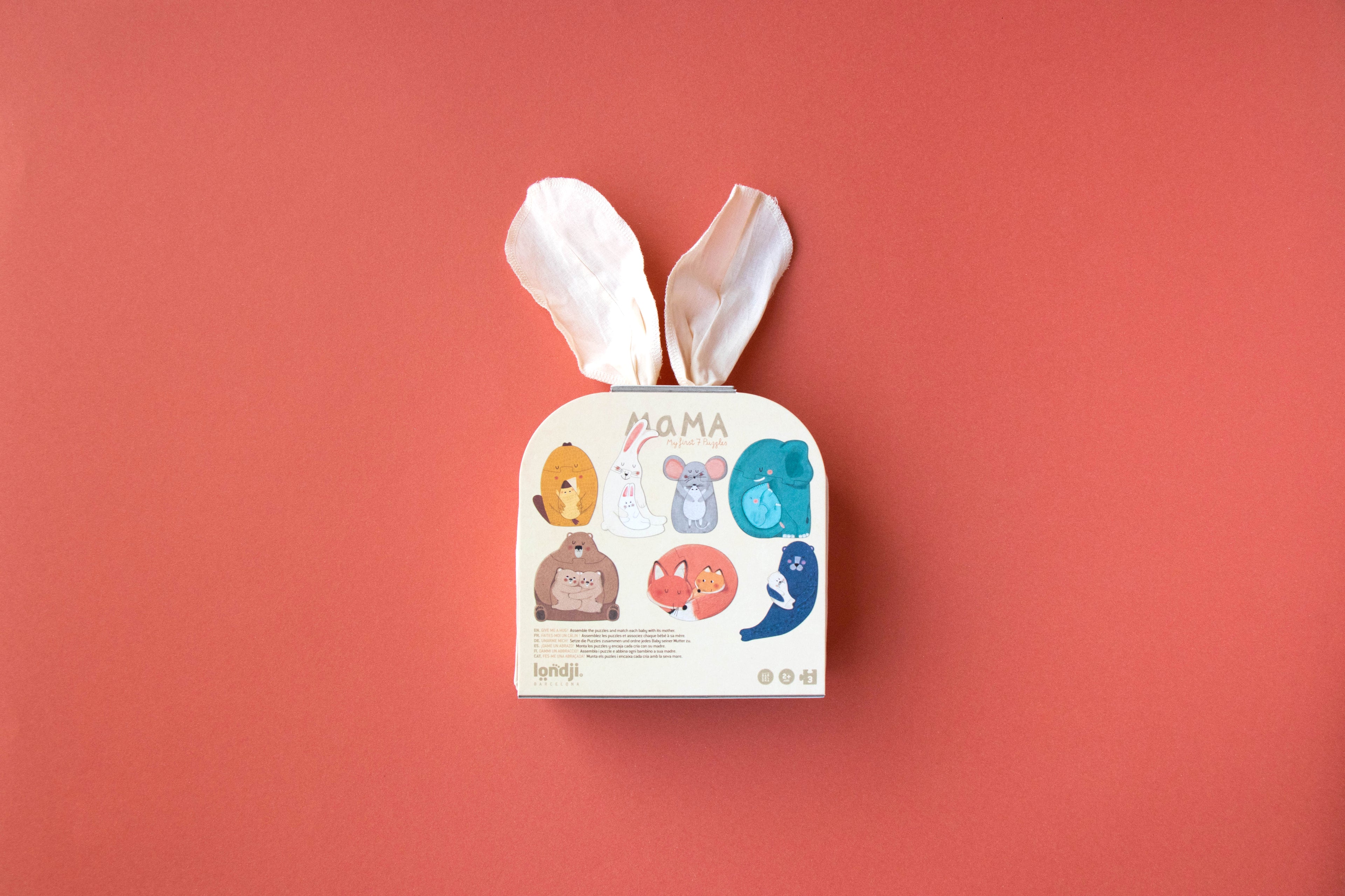 Puzzle con bolsa de tela - Mamá