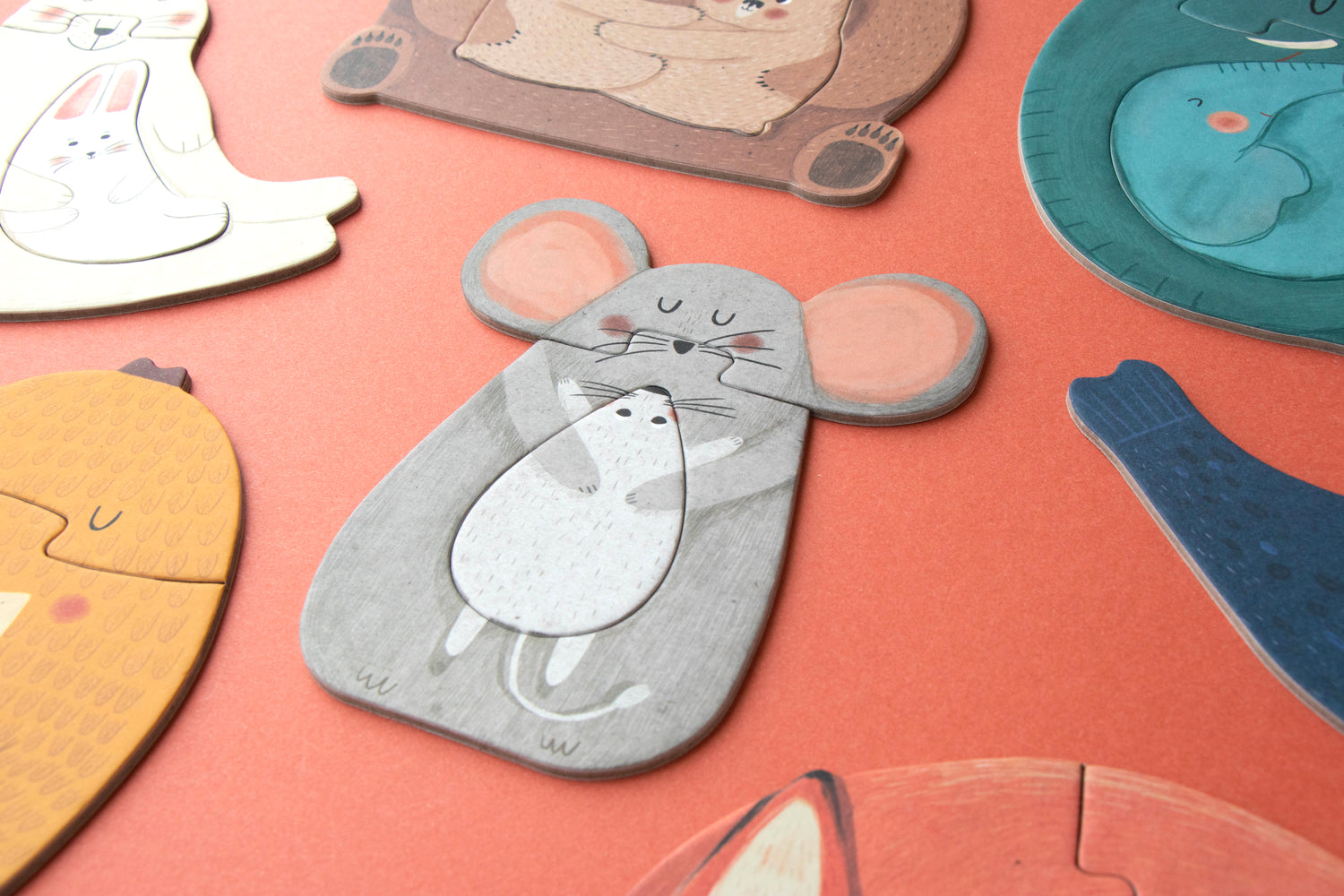 Puzzle con bolsa de tela - Mamá