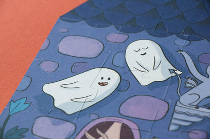 Puzzle con bolsa de tela - Castillo encantado