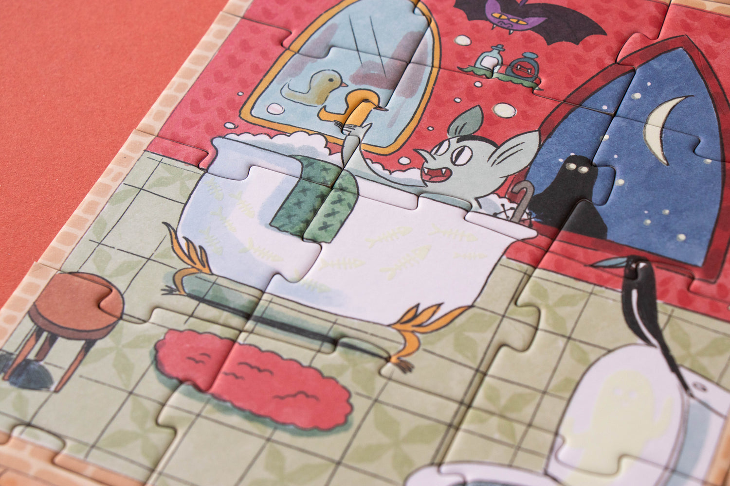 Puzzle con bolsa de tela - Castillo encantado