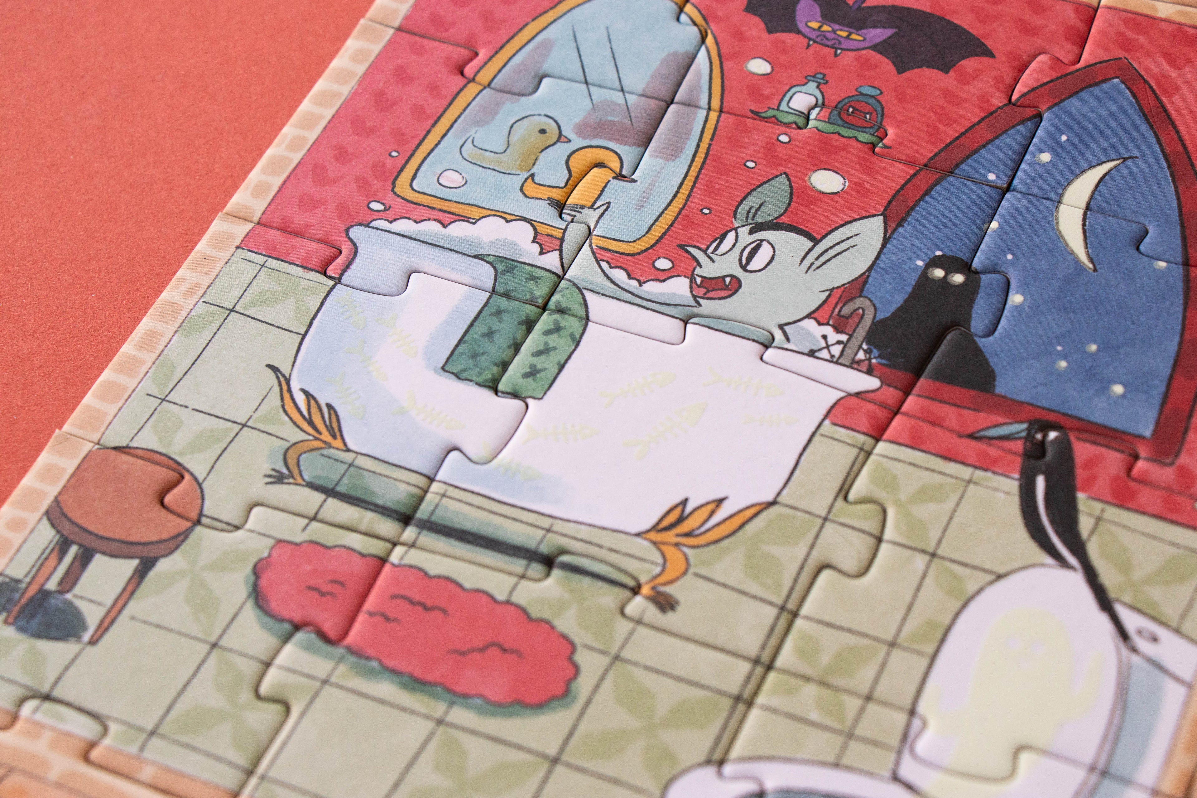 Puzzle con bolsa de tela - Castillo encantado