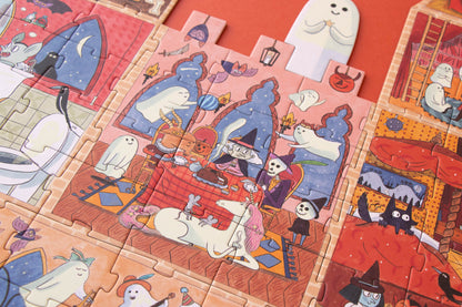 Puzzle con bolsa de tela - Castillo encantado