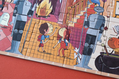 Puzzle con bolsa de tela - Castillo encantado