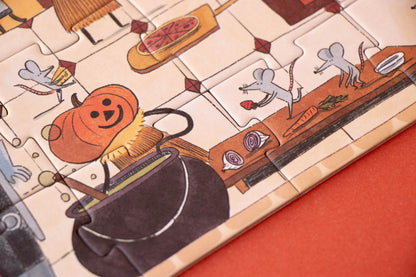 Puzzle con bolsa de tela - Castillo encantado