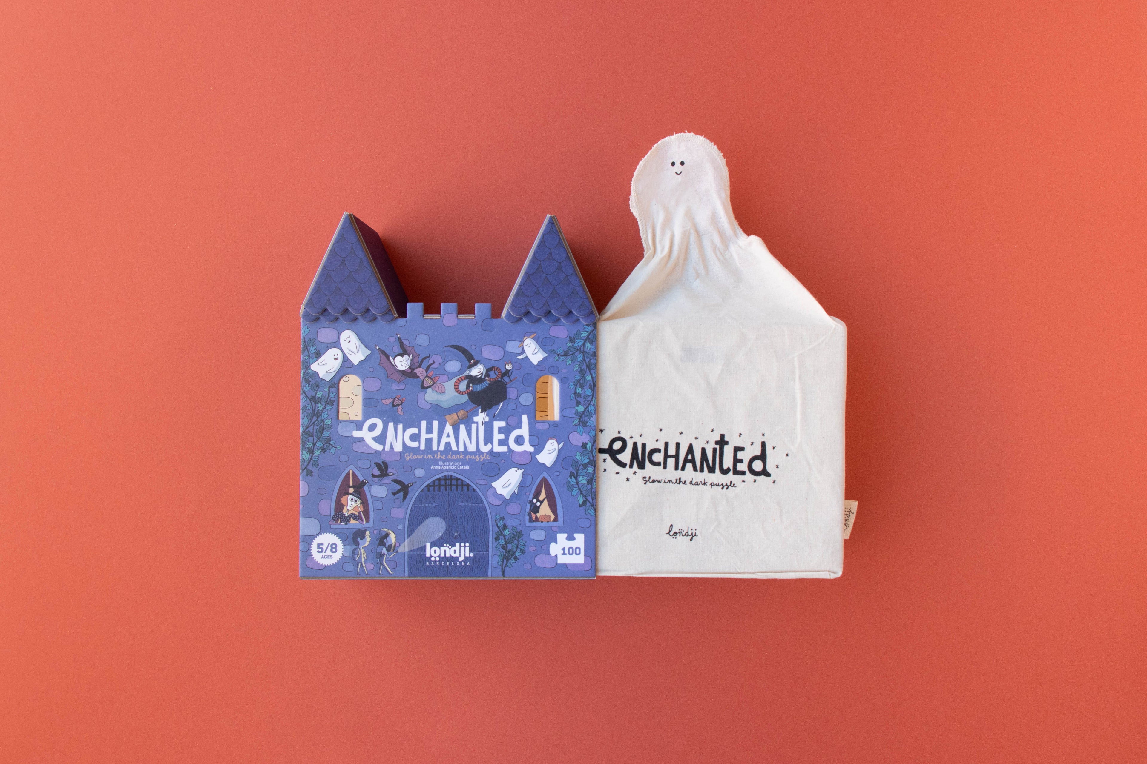 Puzzle con bolsa de tela - Castillo encantado