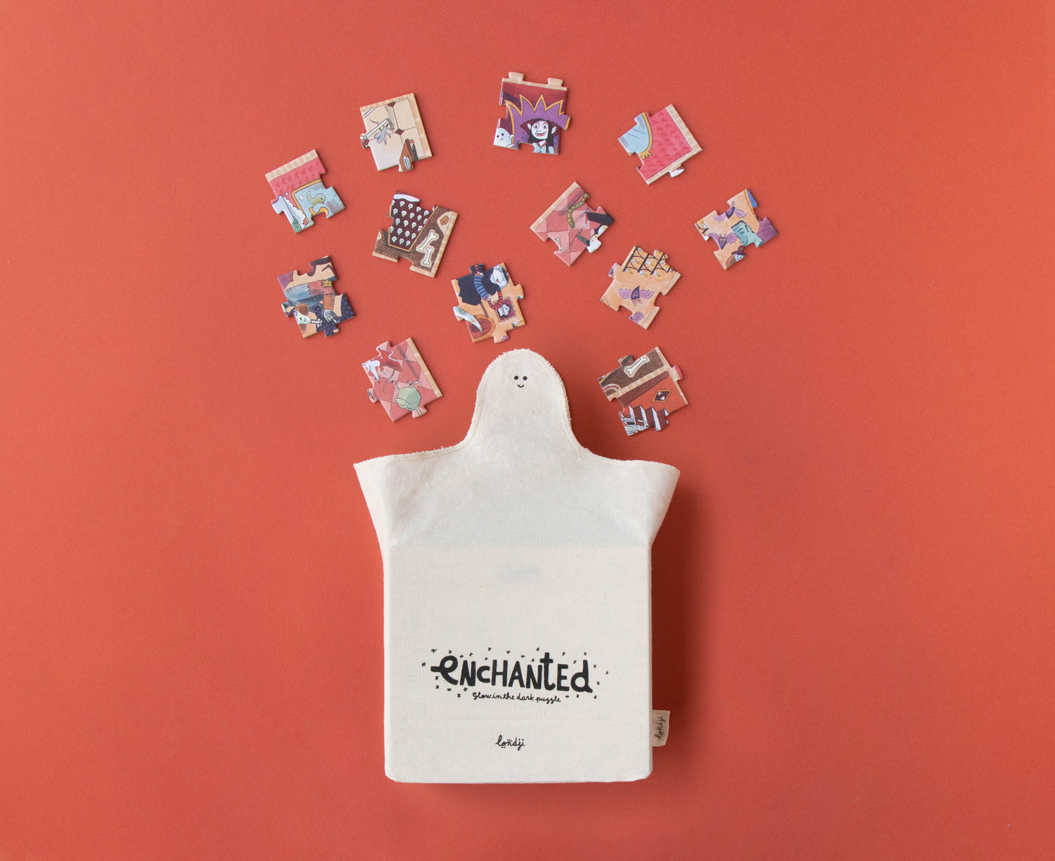 Puzzle con bolsa de tela - Castillo encantado