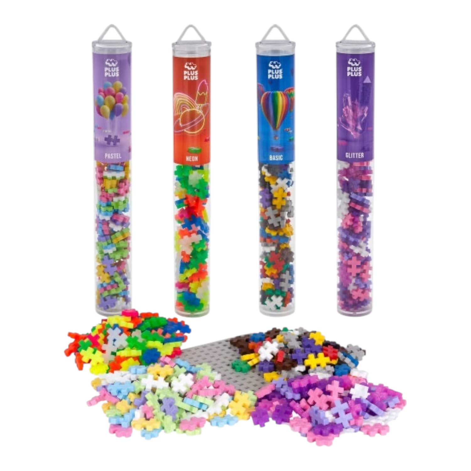 Plus Plus - Tamaño Mini - Tubo de personajes y animales (100 piezas)