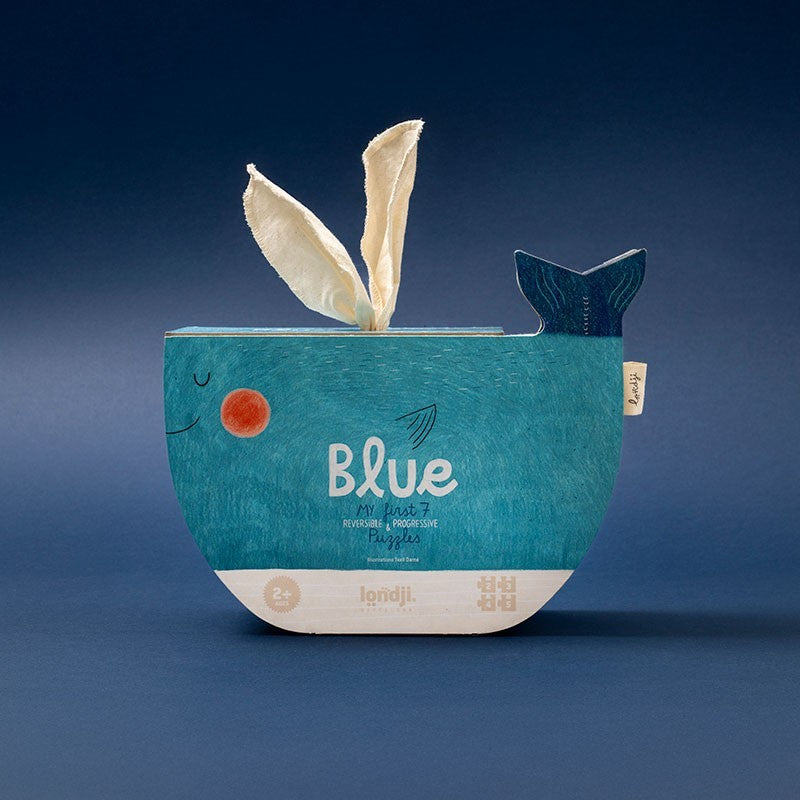 Puzzle con bolsa de tela - Animales del Mar (blue)