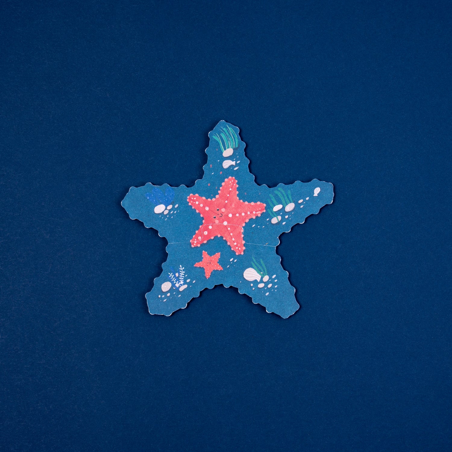 Puzzle con bolsa de tela - Animales del Mar (blue)